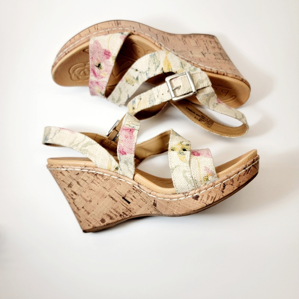 B.o.c. Strappy Cork Wedge Sandals